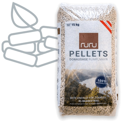 Ruru Pellet stufa 100% Abete Bianco En Plus A1 - 15 kg