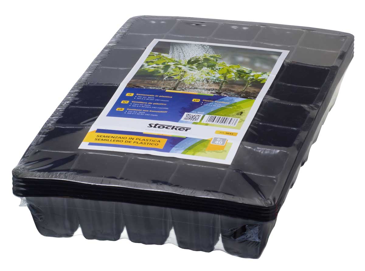 6 Seminiere in plastica da 40 fori - ricambio miniserra 9624