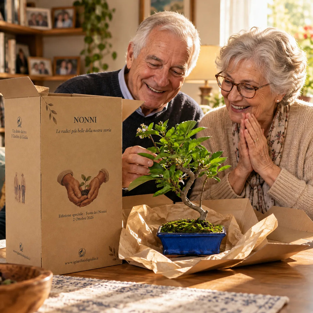 Bonsai Melo 7 anni - Collezione premium edizione festa dei nonni