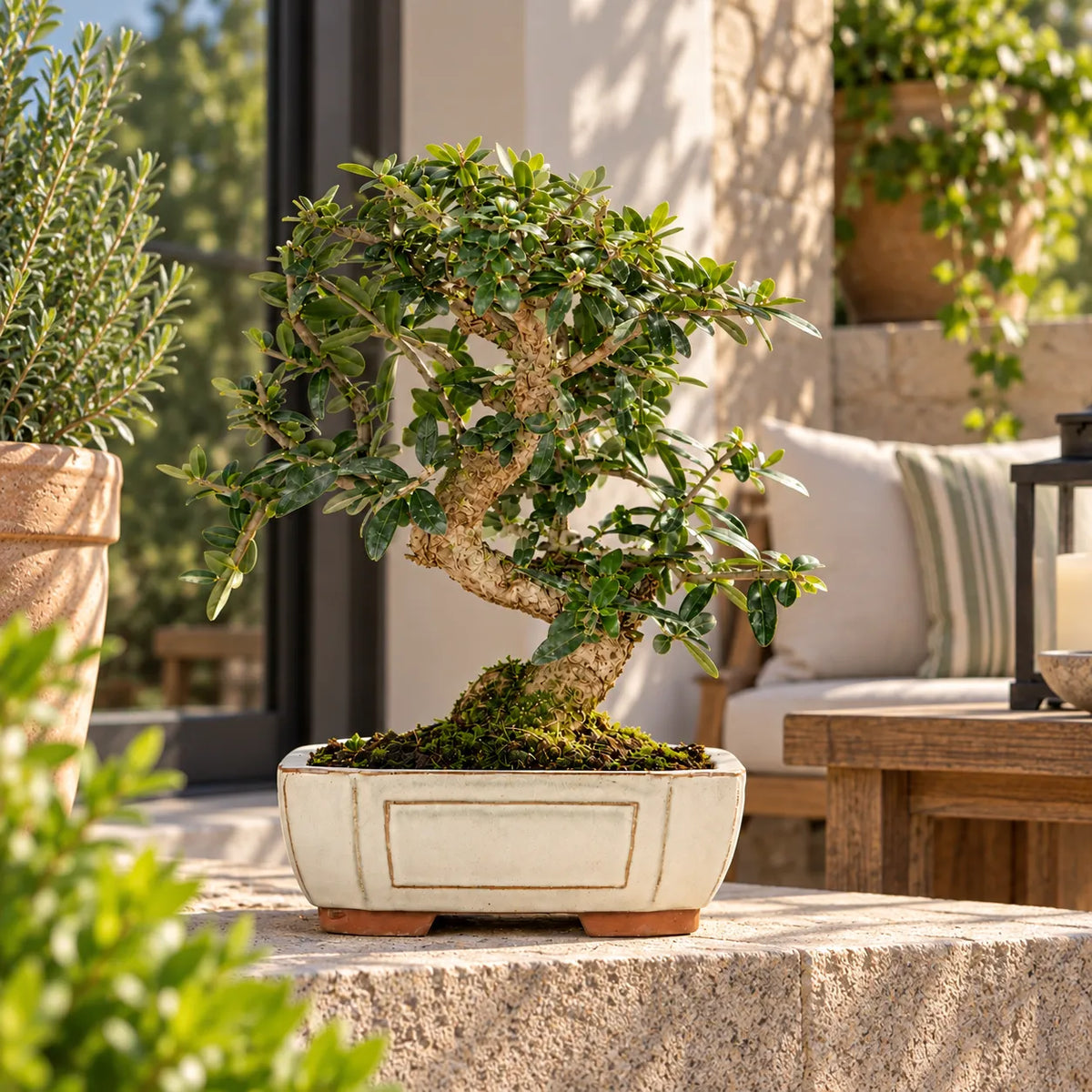 Bonsai 9 Anni Olea Europaea Sylvestris - Collezione Premium