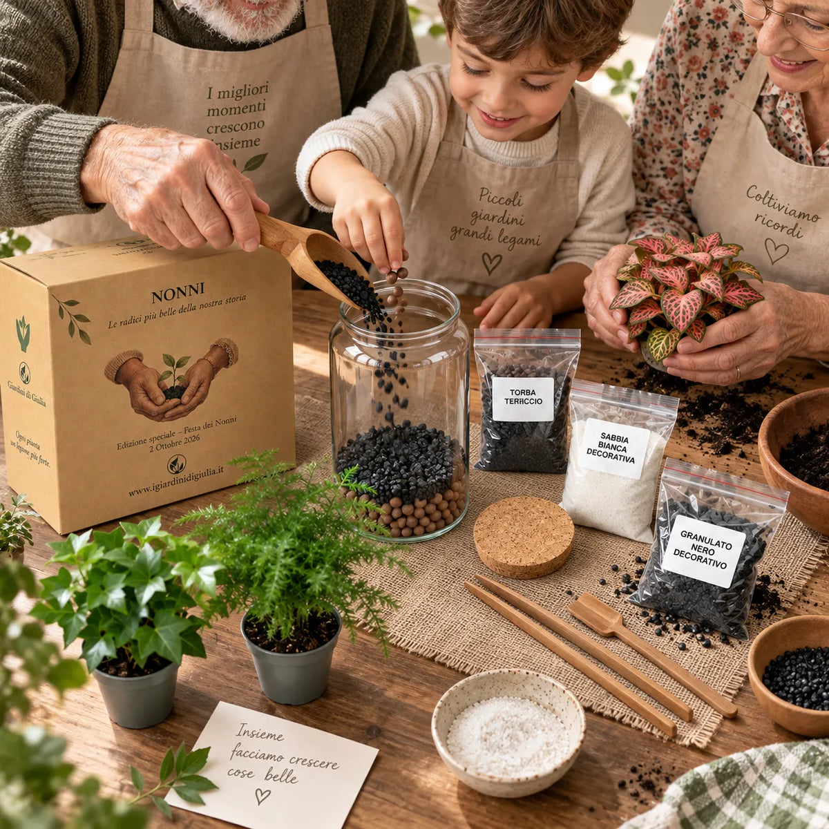 Kit Terrarium Fai Da Te  edizione festa dei nonni