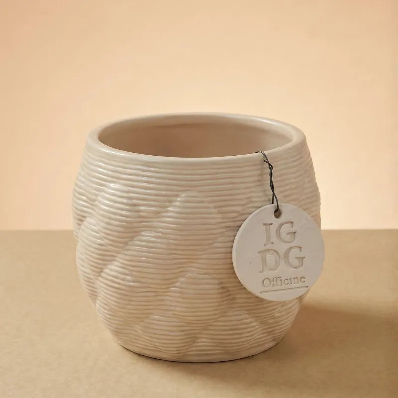 Vaso in ceramica made in Italy Alba D.12 cm