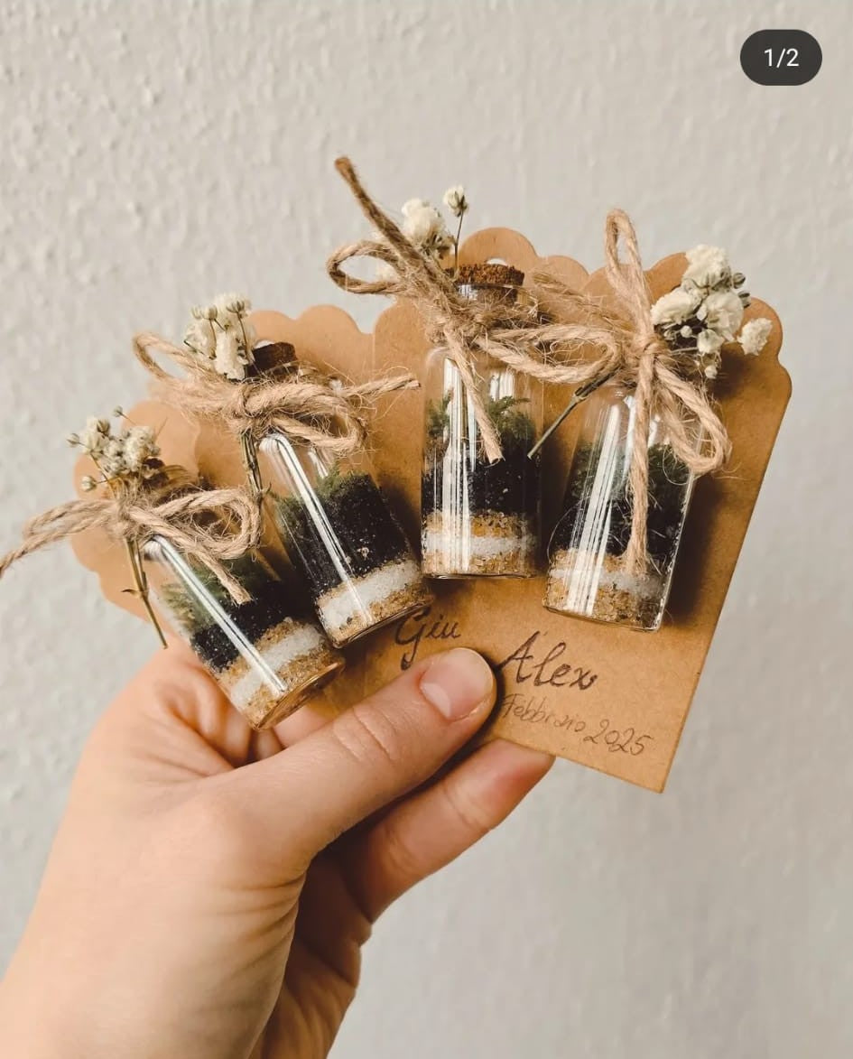 Mini Terrarium cilindro chiuso ∅2cm H4cm