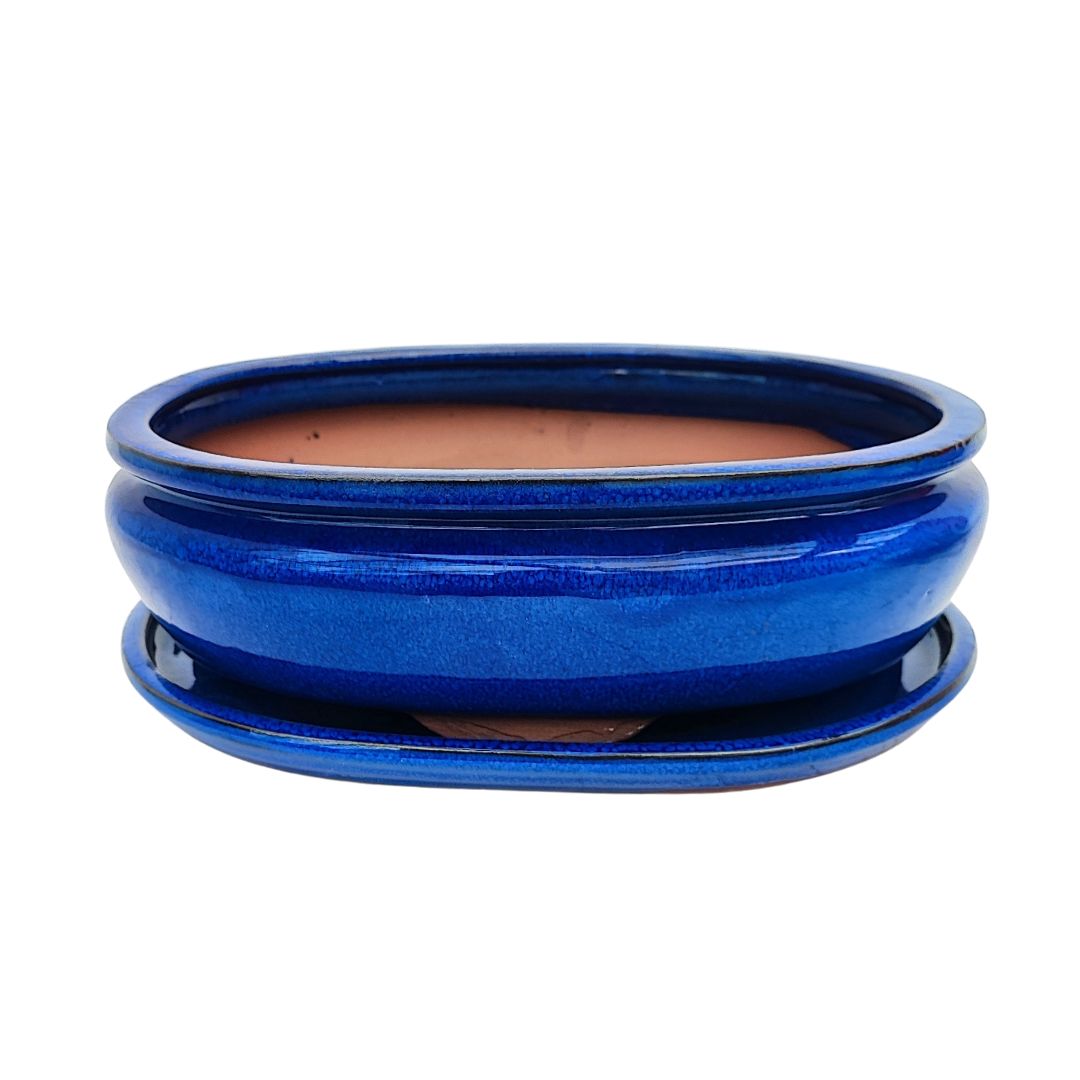 BASIC CLASS Vaso ovale con sottovaso colori