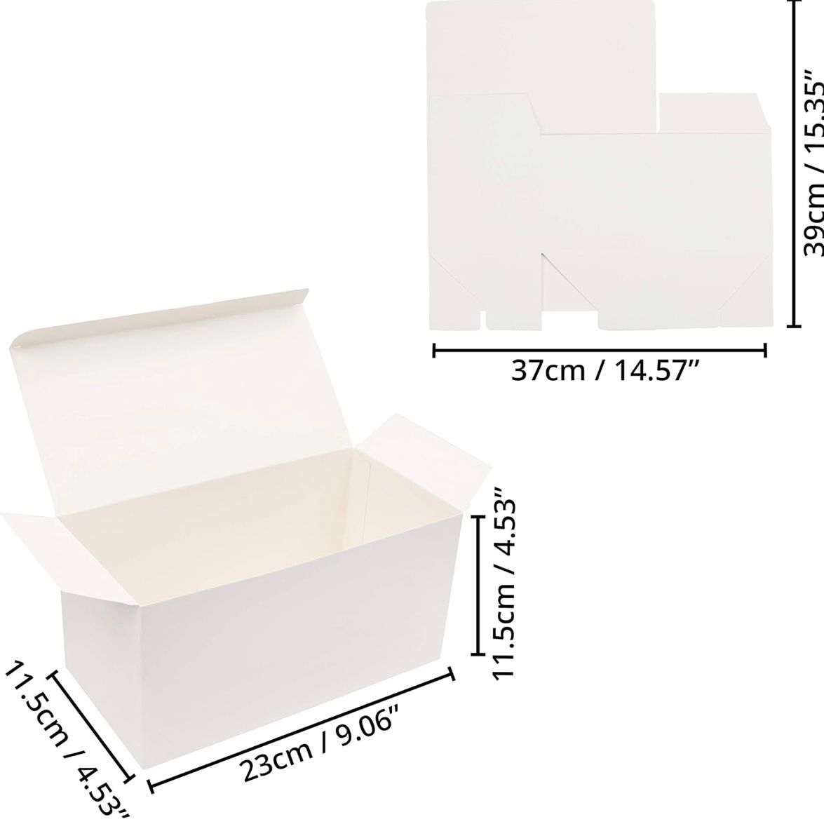 Set 5 Scatoline per Bomboniere Bianche 11,5cm x 11,5cm x 23cm