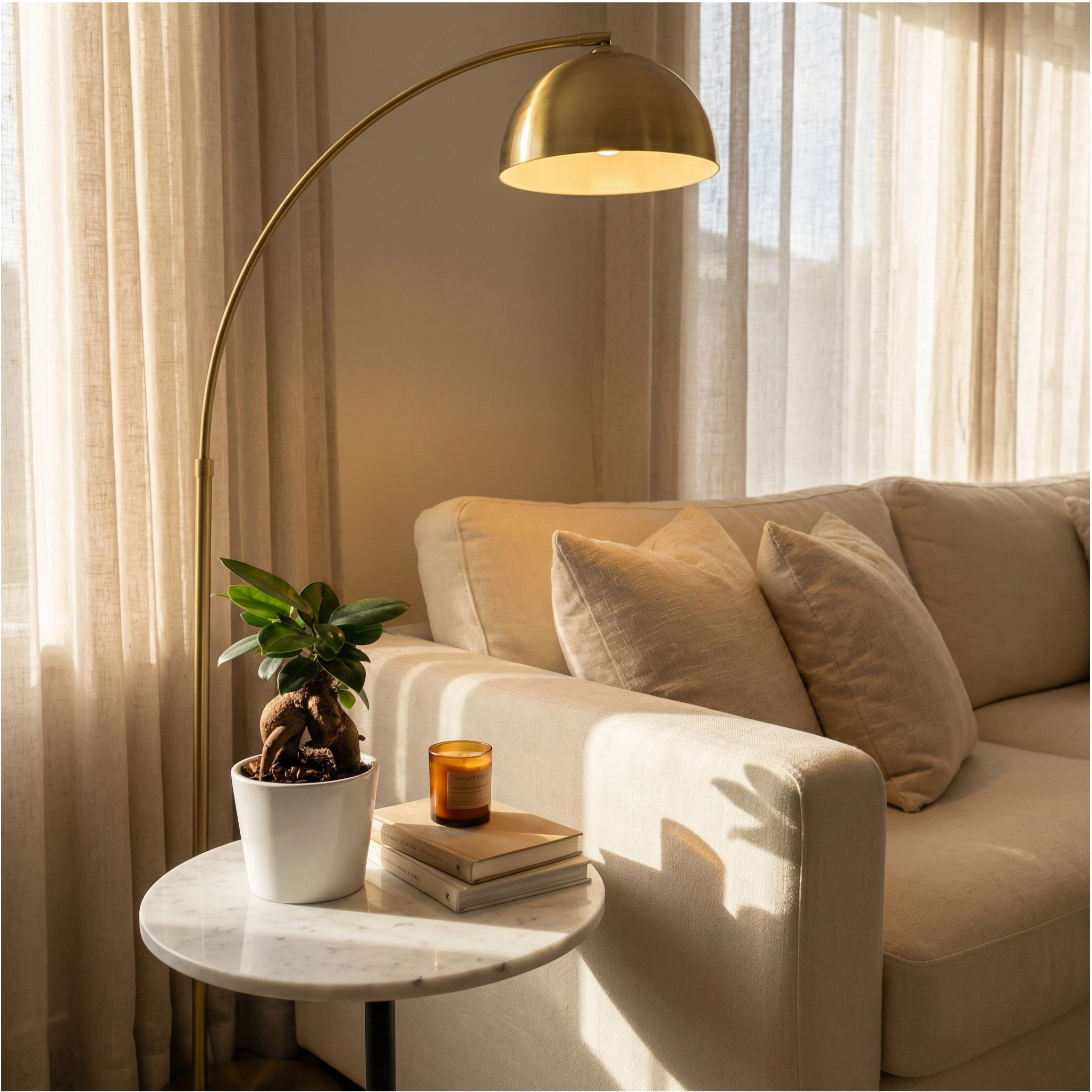Bonsai ficus ginseng in vaso ceramica bianco
