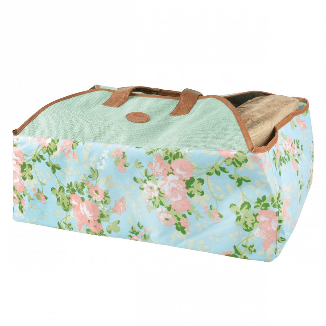 Borsa Porta Legna fantasia Rose da donna
