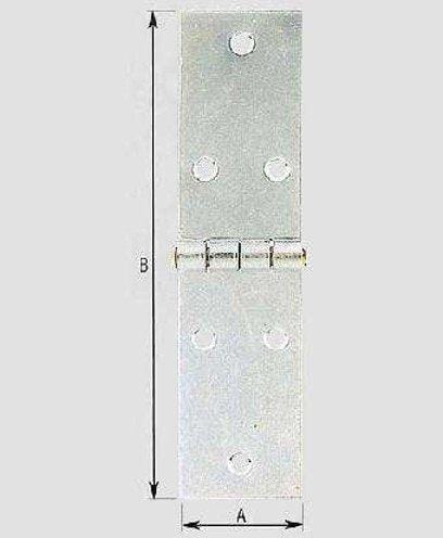 Cerniera lunga zinc.a.122 cm.18 po