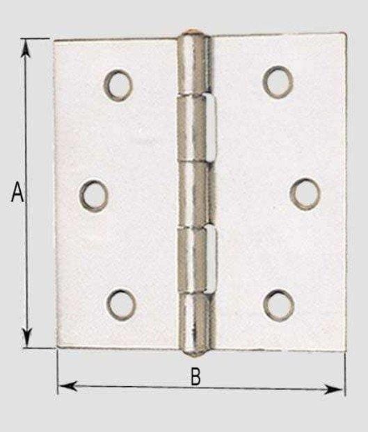 Cerniera quadra zin.a.121 mm.100 po
