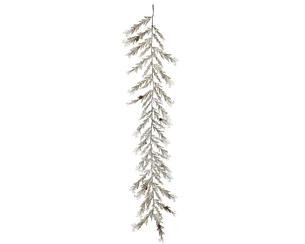 Everlands GHIRLANDA CON PIGNE - Decorazione innevata Cm. 180