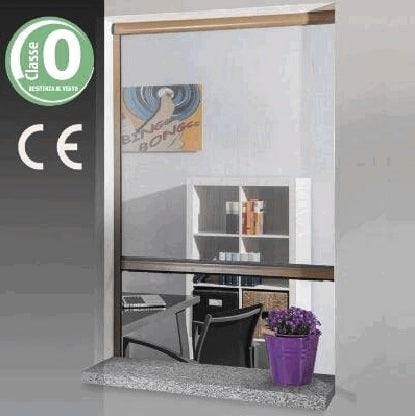 Kit Zanzariera Avvolgibile a Rullo Verticale per Finestra - Misura 100 x 170 cm - Bronzo