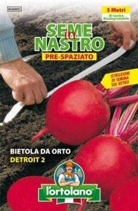 L'Ortolano Seme in Nastro BIETOLA DA ORTO DETROIT 2 busta semi prespaziati