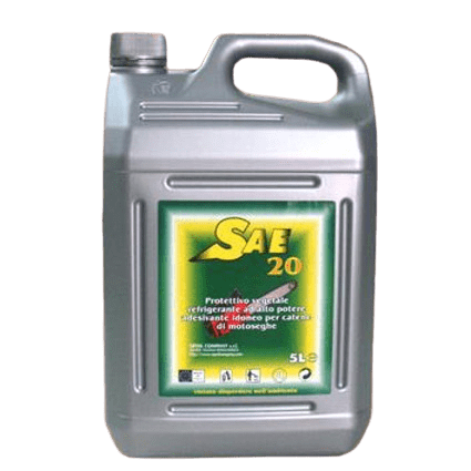 Olio Protettivo Vegetale per Catena Motosega New Bio Sinthetic - 5 Litri