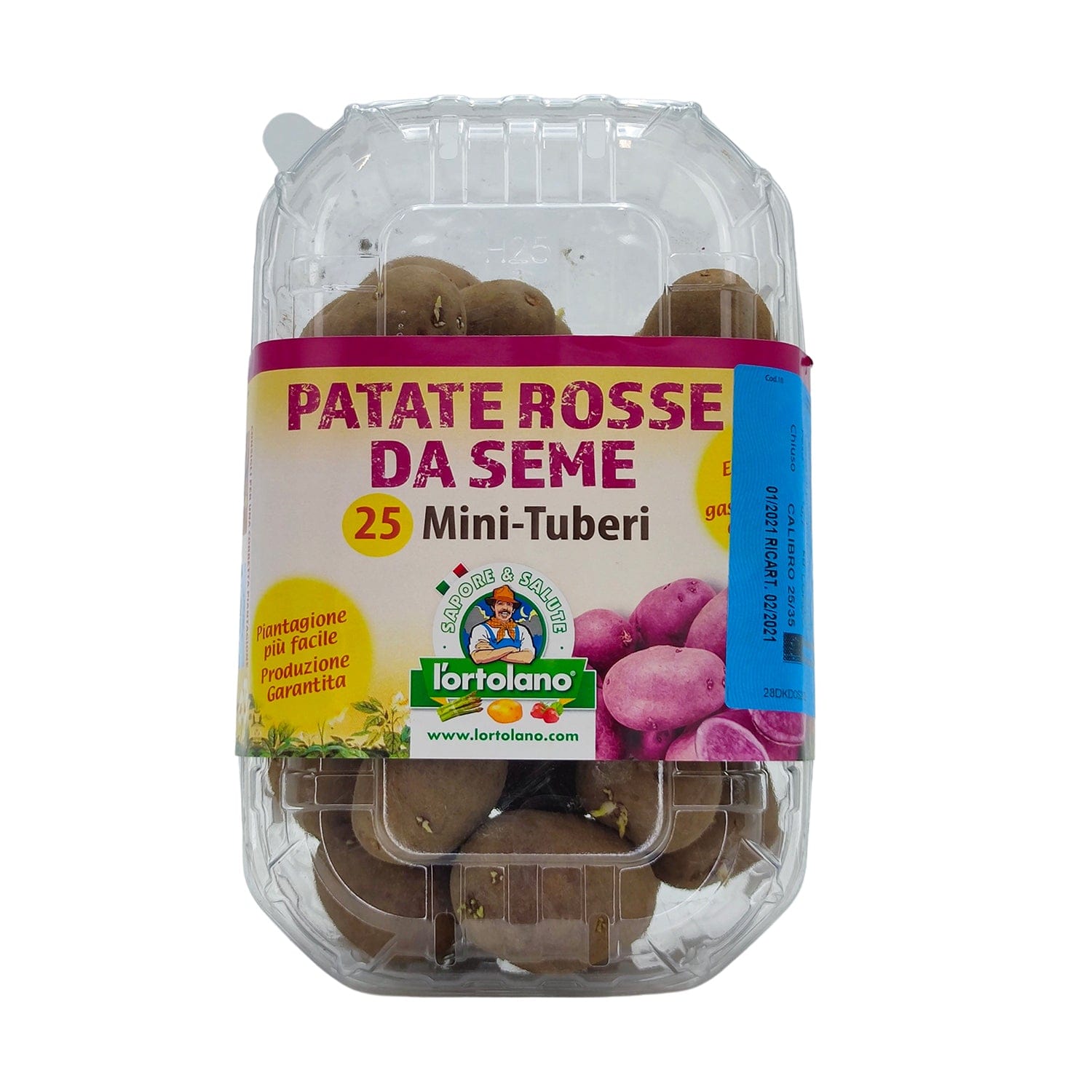 Patate rosse Lily Rose - mini tuberi 25 buche - L'Ortolano