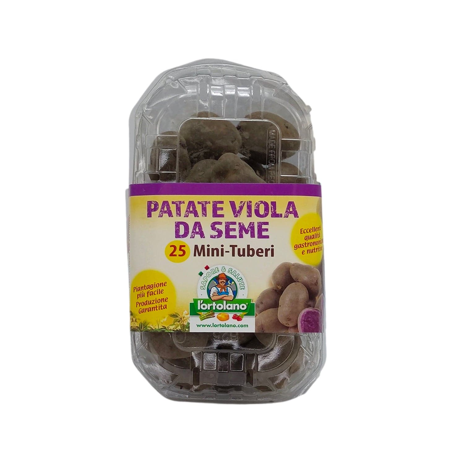 Patate Viola Bergerac - mini tuberi 25 buche - L'Ortolano
