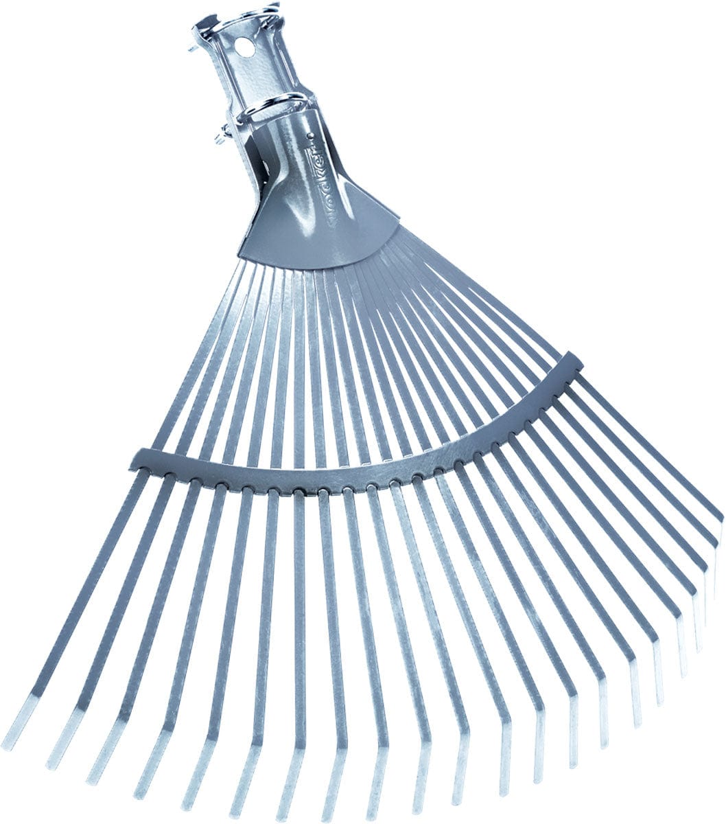 Rastrello metallo per foglie - 22 denti regolabili - Stocker