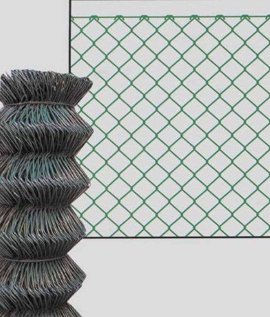 Rete Griglia Plastificata Verde - Filo 2,2 - 2,8 mm - Maglia 5 x 5 cm - h 1 mt - Rotolo 25 mt