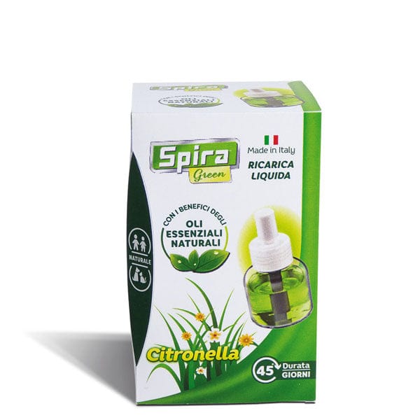 Ricarica Liquida emenatore 45 giorni Citronella - 22,5 ml - Spira Green