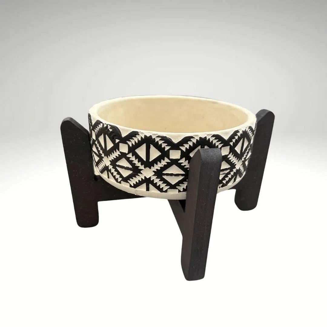 Supporto elegante Nero per Piante H.15 cm