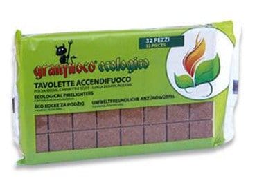 Tavolette Accendifuoco Ecologiche - 32 cubetti - Carbon Grill