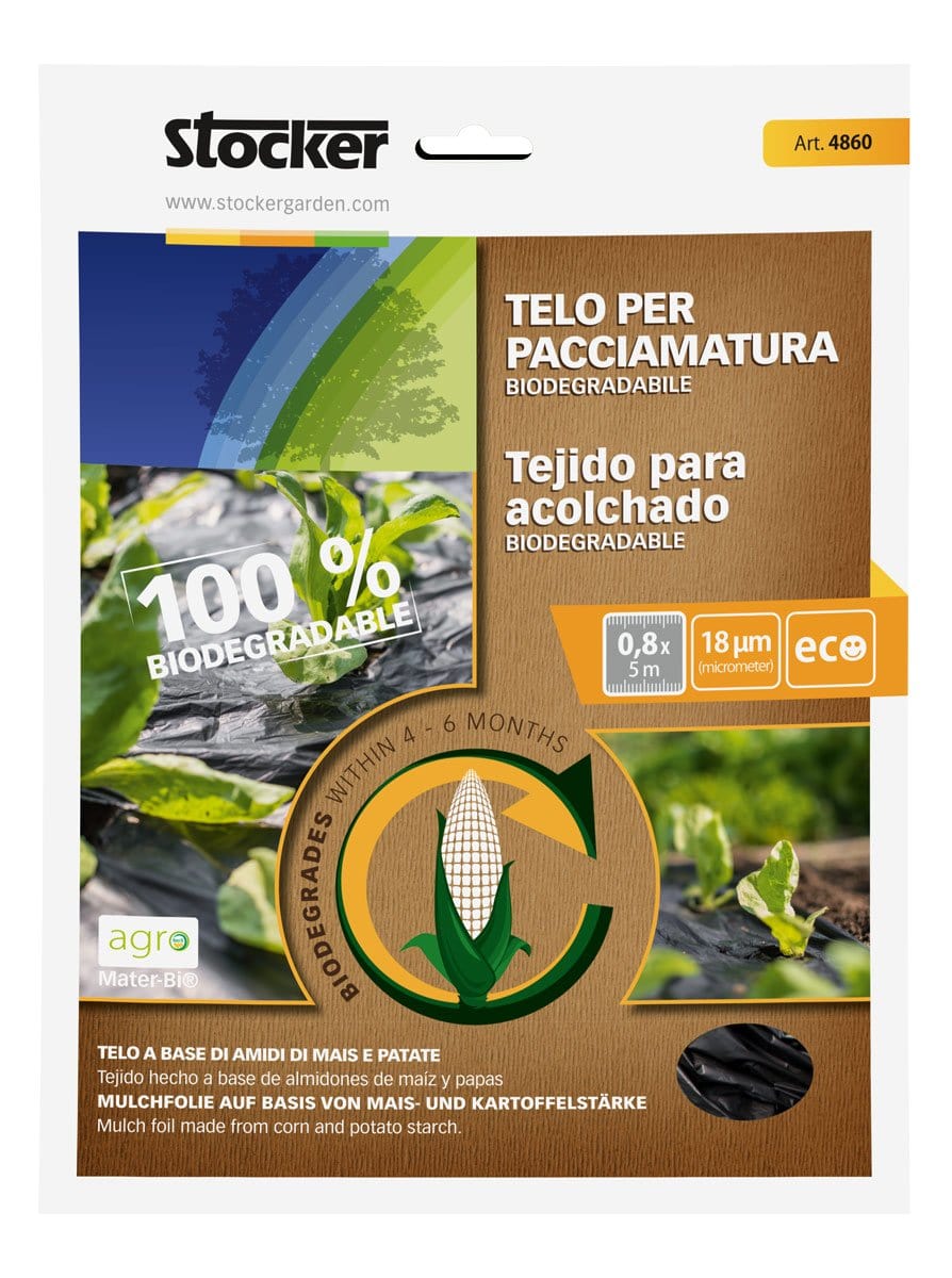 Telo pacciamatura biodegradabile 0,8 x 5 m - Stocker